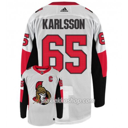 Miehille NHL Ottawa Senators Pelipaita ERIK KARLSSON 65 Adidas Valkoinen Authentic